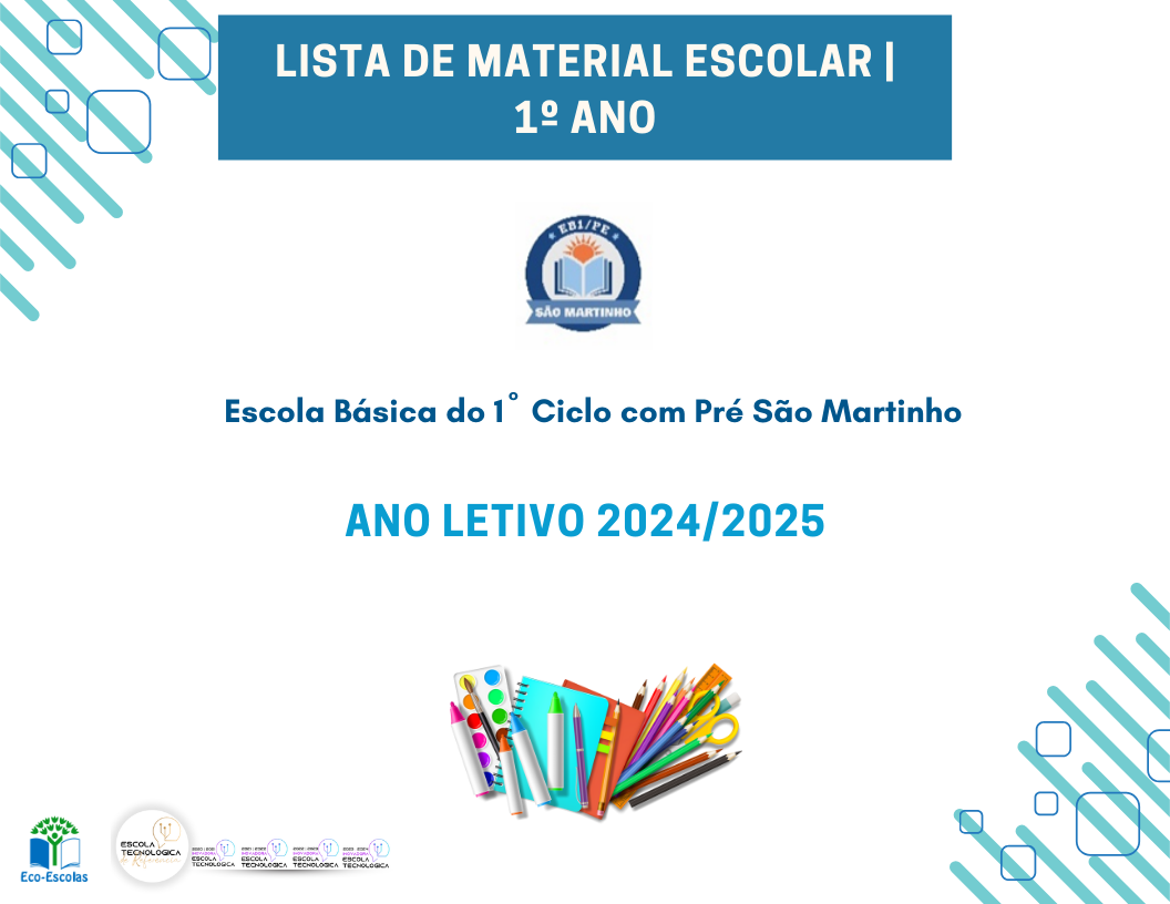 Lista Material Escolar 1º Ano | 2024-2025