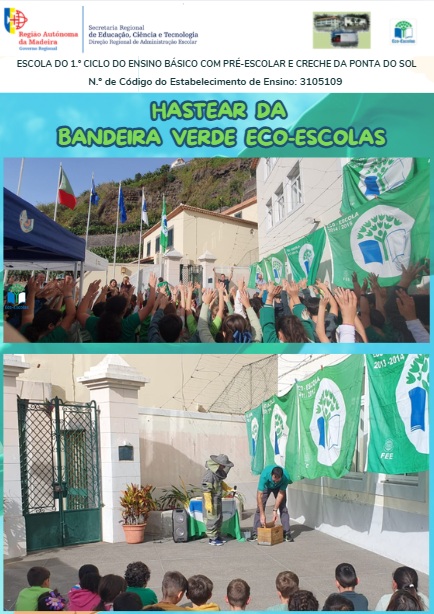 Hastear da bandeira verde Eco-Escolas