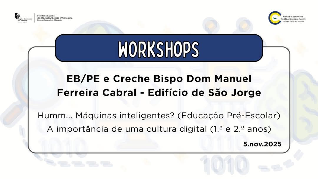 Workshops de Ciências da Computação no nosso Edifício!