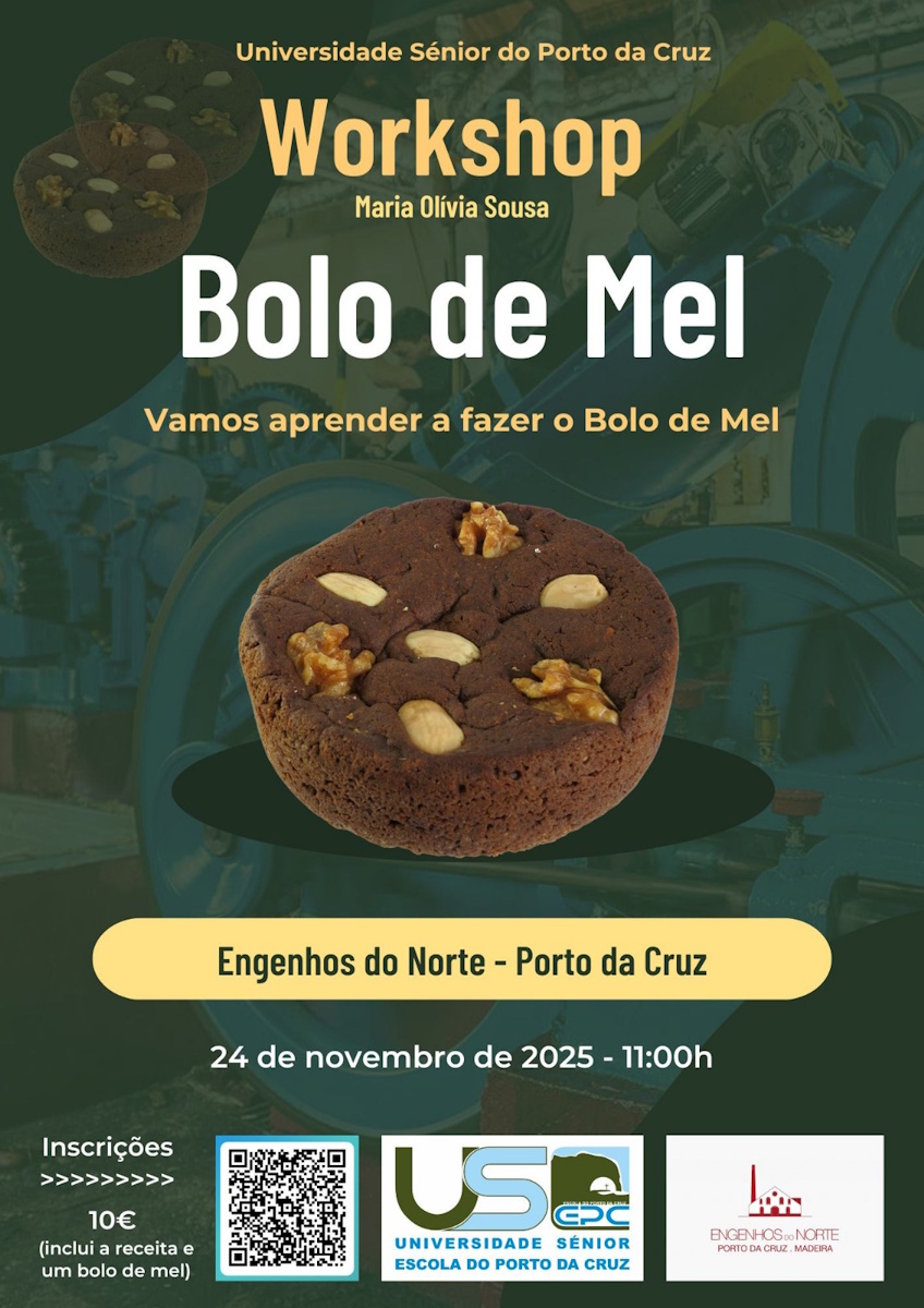 Workshop “Vamos aprender a fazer o Bolo de Mel”