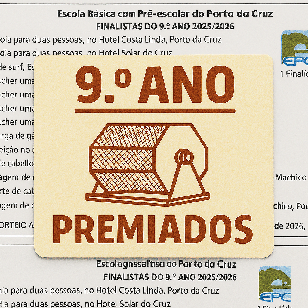 Premiados – Rifas dos Finalistas do 9.º ano.