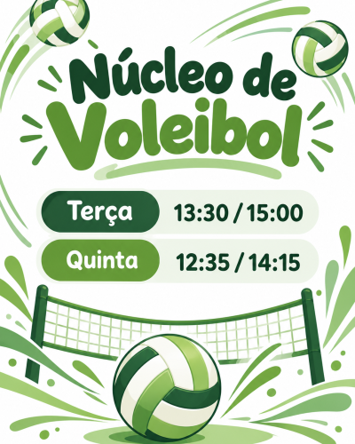 Cartaz Verde de Voleibol